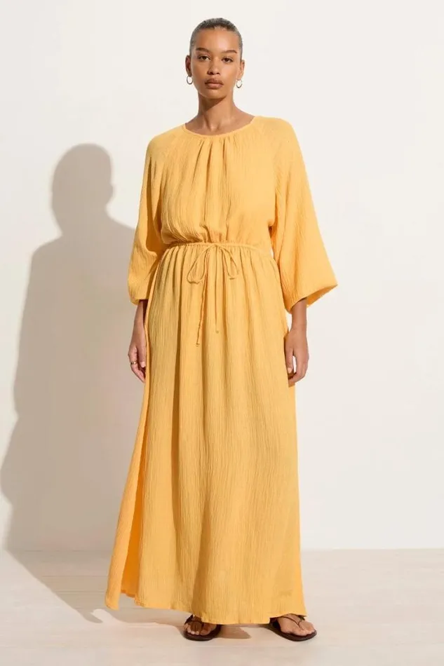 Women Faithfull The Brand Dresses Rosalie Maxi Dress Saffron 8211 Final Sale