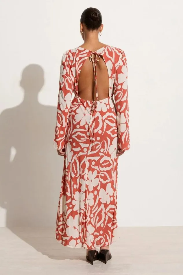 Women Faithfull The Brand Dresses Shiva Maxi Dress Pavito Floral Watermelon 8211 Final Sale