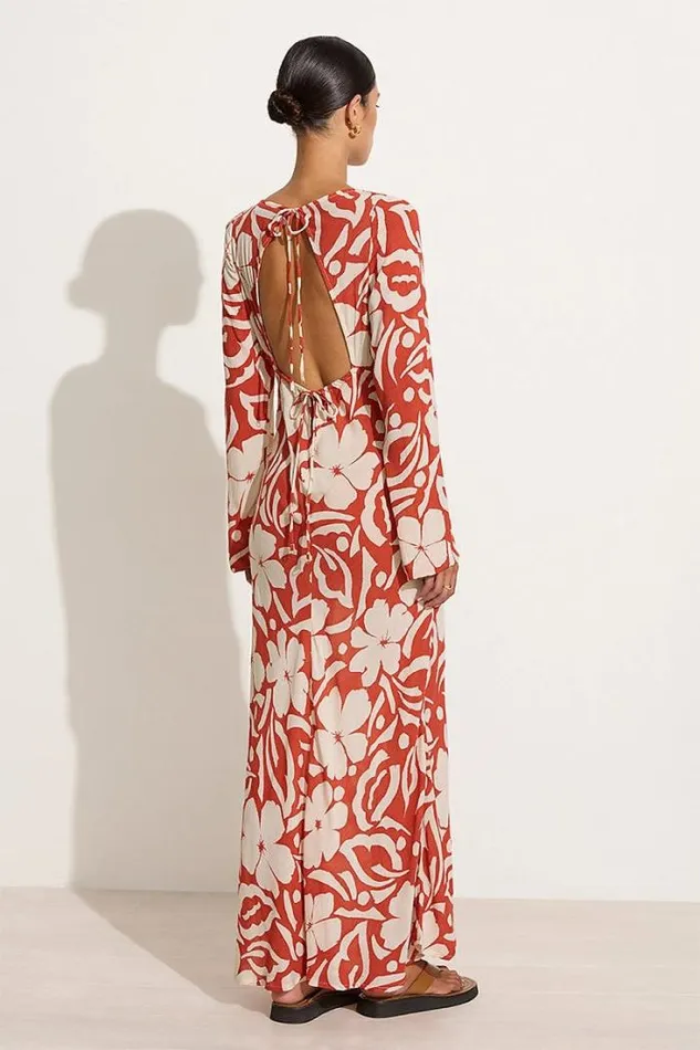 Women Faithfull The Brand Dresses Shiva Maxi Dress Pavito Floral Watermelon 8211 Final Sale