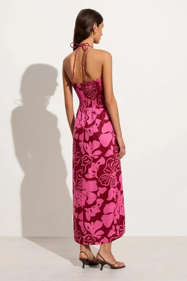 Women Faithfull The Brand Dresses Tortugas Midi Dress Mica Floral Pink