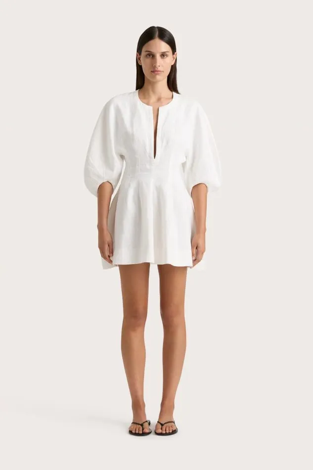 Women Faithfull The Brand Mini Dresses Soleil Mini Dress White