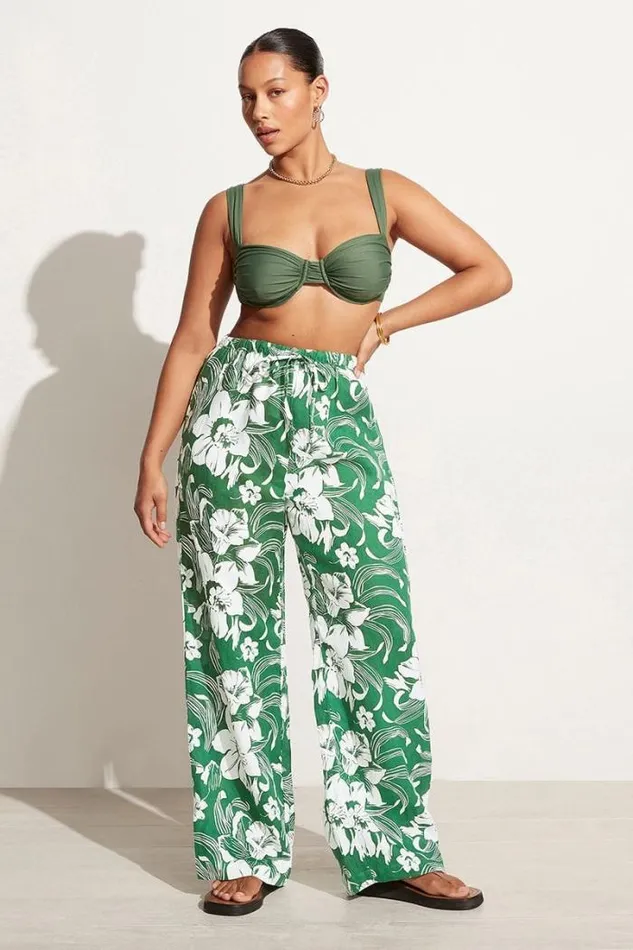 Women Faithfull The Brand Pants Le Pacifique Pants Camara Floral Print Green 8211 Final Sale Women Faithfull The Brand Pants Le Pacifique Pants Camara Floral Print Green 8211 Final Sale