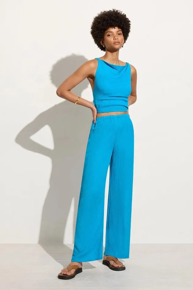 Women Faithfull The Brand Pants Melia Pant Turquoise