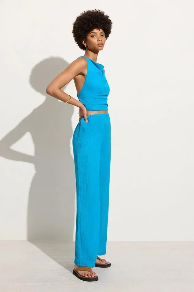 Women Faithfull The Brand Pants Melia Pant Turquoise