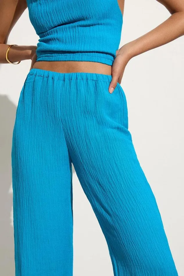 Women Faithfull The Brand Pants Melia Pant Turquoise