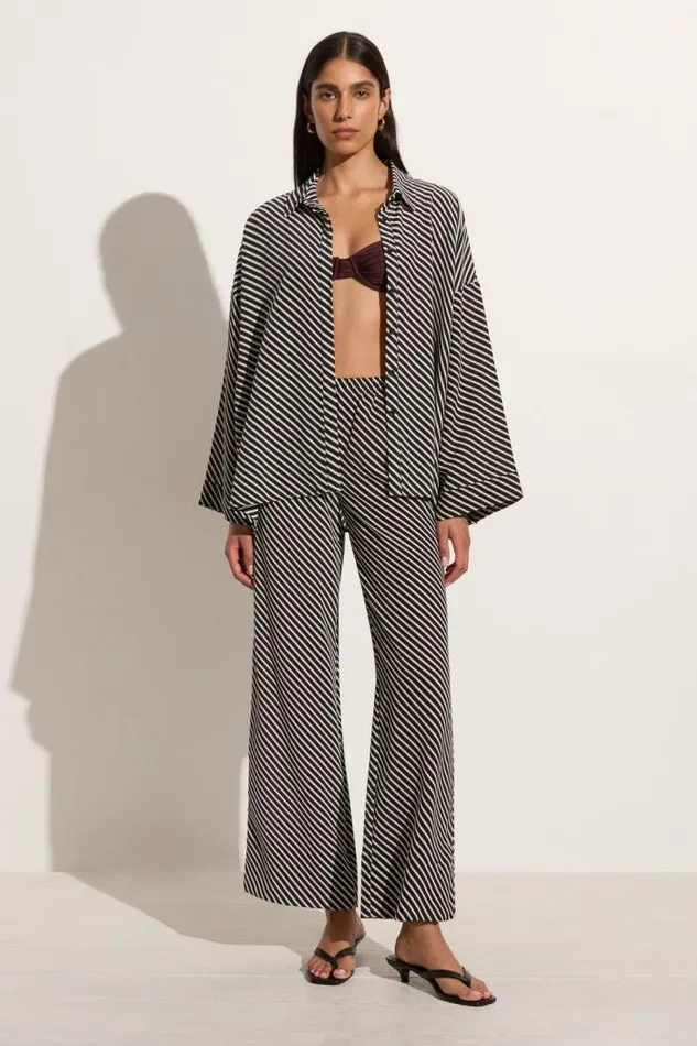 Women Faithfull The Brand Pants Monforte Pant Toscano Stripe Black