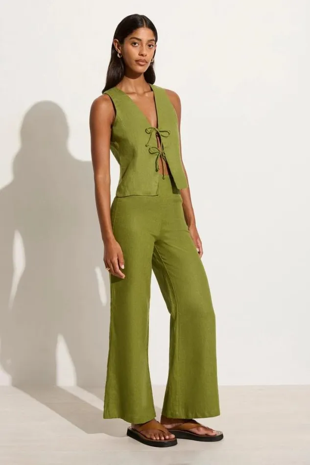 Women Faithfull The Brand Pants Ottavio Pants Palm Green 8211 Final Sale