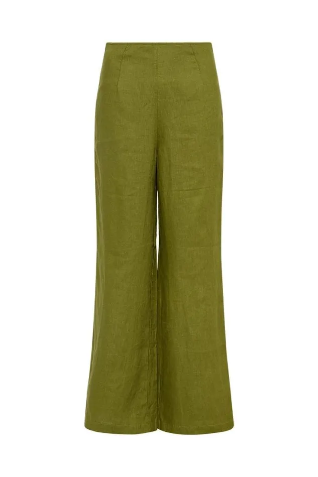 Women Faithfull The Brand Pants Ottavio Pants Palm Green 8211 Final Sale