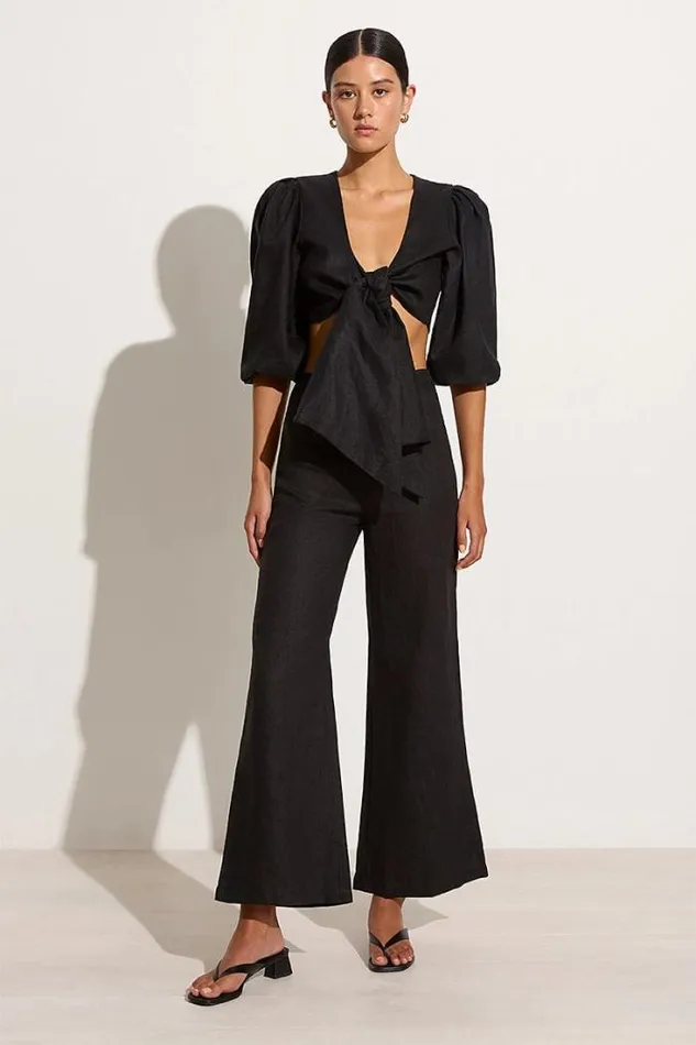 Women Faithfull The Brand Pants Ottavio Pants Plain Black