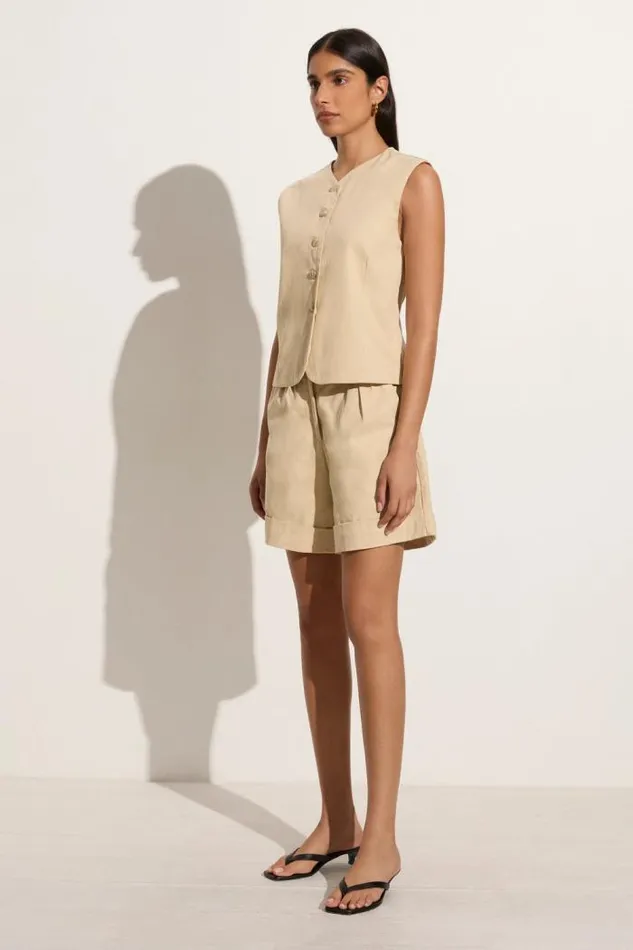 Women Faithfull The Brand Skirts and Shorts Campania Short Bleached Sand