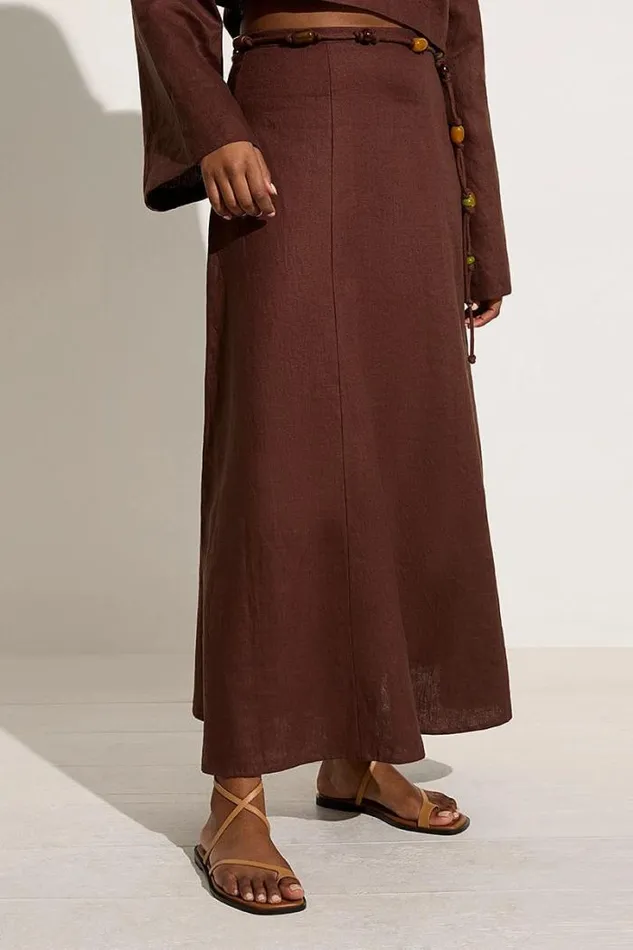 Women Faithfull The Brand Skirts and Shorts Es Raco Skirt Tobacco
