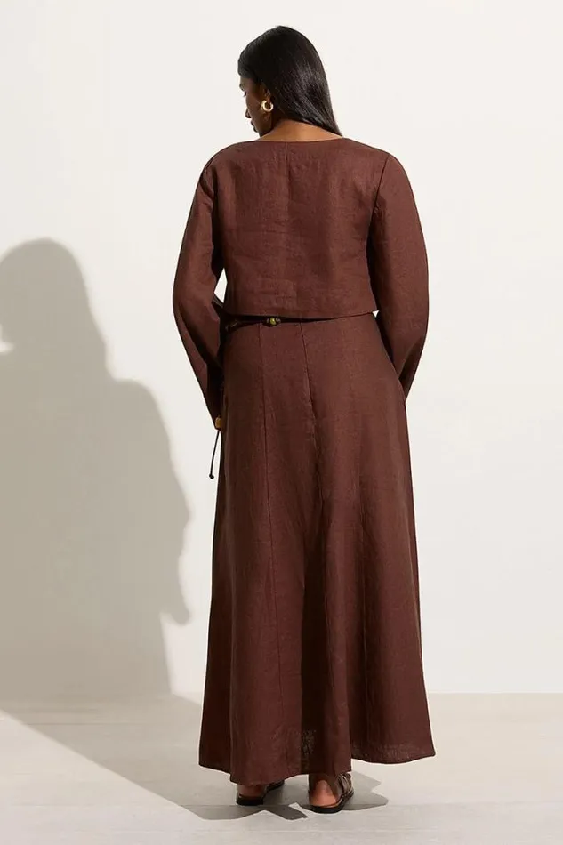 Women Faithfull The Brand Skirts and Shorts Es Raco Skirt Tobacco