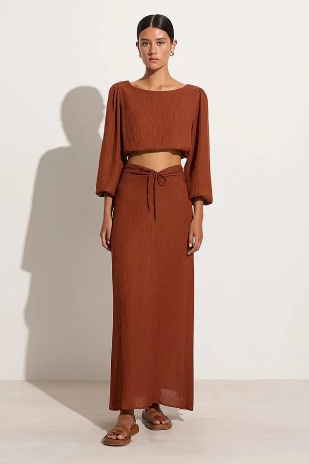 Women Faithfull The Brand Skirts and Shorts Leonardo Skirt Cinnamon 8211 Final Sale Women Faithfull The Brand Skirts and Shorts Leonardo Skirt Cinnamon 8211 Final Sale