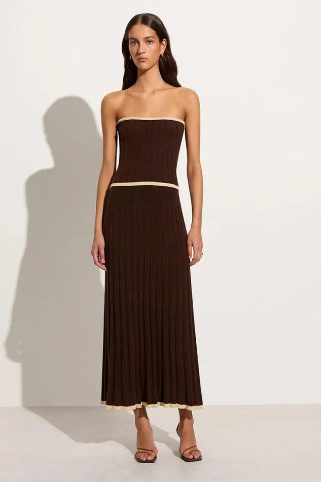 Women Faithfull The Brand Skirts and Shorts Mona Knit Skirt Coffee