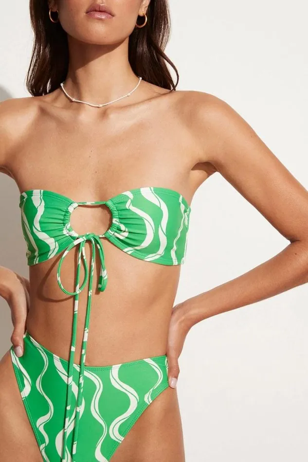 Women Faithfull The Brand Swim Arriba Bikini Top BoraBora Print 8211 Final Sale