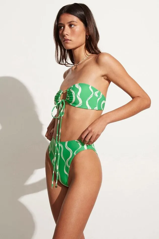 Women Faithfull The Brand Swim Arriba Bikini Top BoraBora Print 8211 Final Sale
