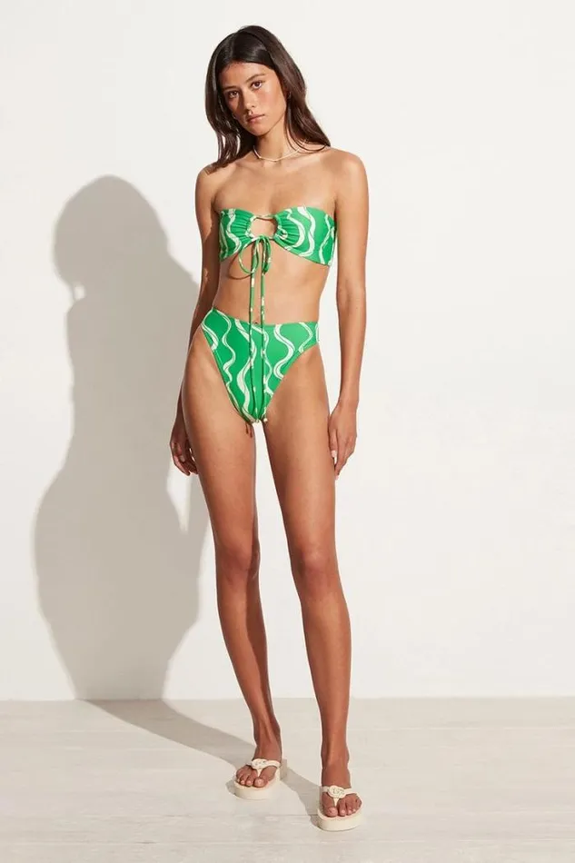 Women Faithfull The Brand Swim Arriba Bikini Top BoraBora Print 8211 Final Sale