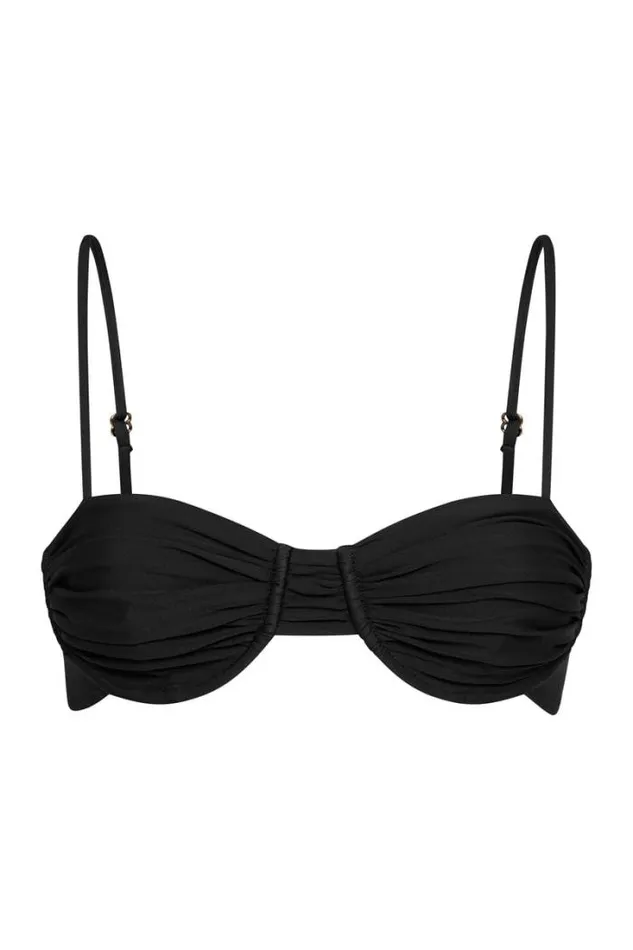 Women Faithfull The Brand Swim Baja Bikini Top Black