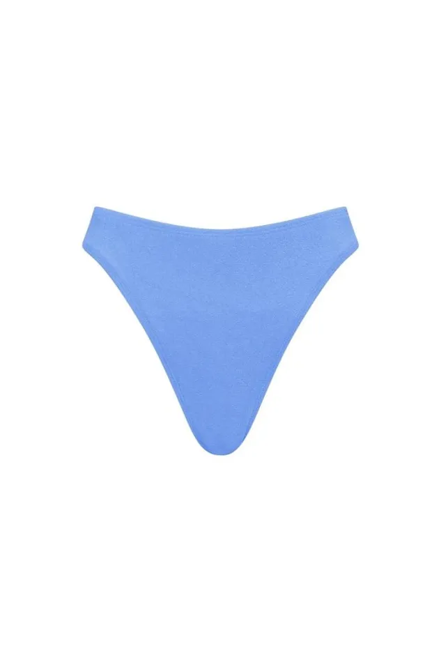 Women Faithfull The Brand Swim Citra Bikini Bottoms Sicilian Blue Towelling 8211 Final Sale