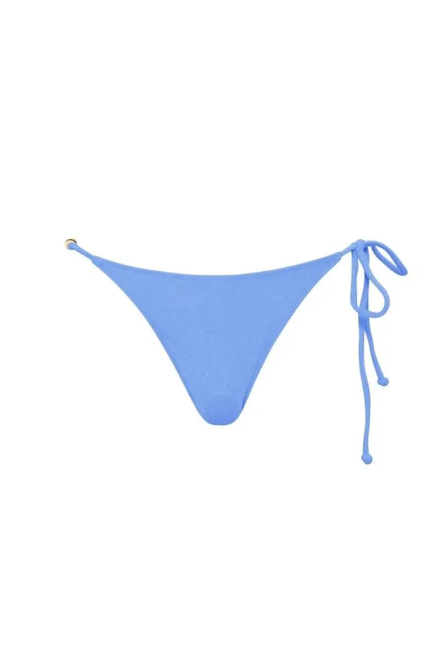 Women Faithfull The Brand Swim Di Mari Bikini Bottoms Sicilian Blue Towelling 8211 Final Sale