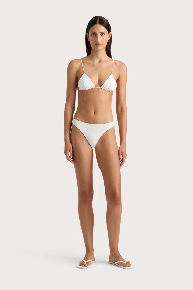 Women Faithfull The Brand Swim Elea Bikini Top White