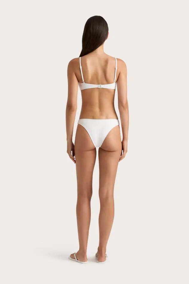 Women Faithfull The Brand Swim Farrah Bikini Top White