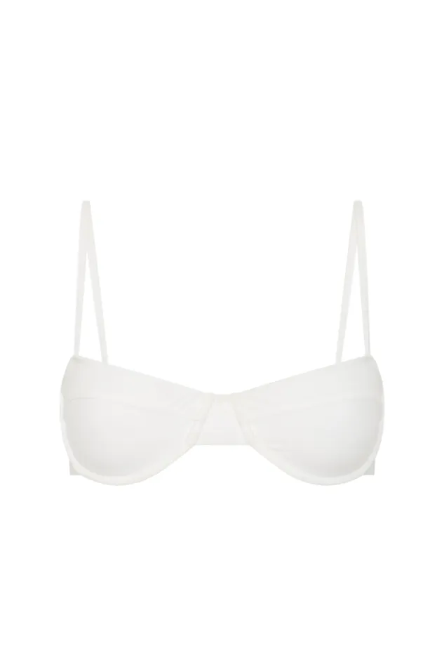 Women Faithfull The Brand Swim Farrah Bikini Top White