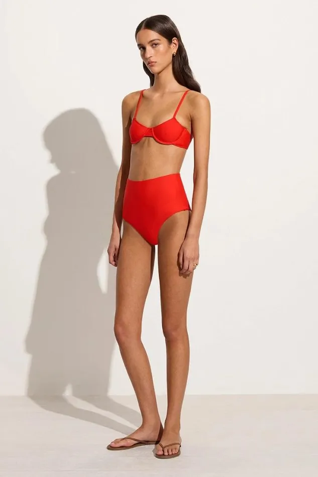 Women Faithfull The Brand Swim Reyes Bikini Bottoms Salsa