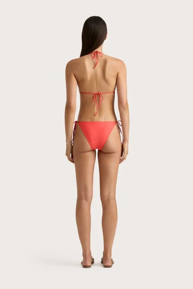Women Faithfull The Brand Swim Sete Bikini Top Vermillion