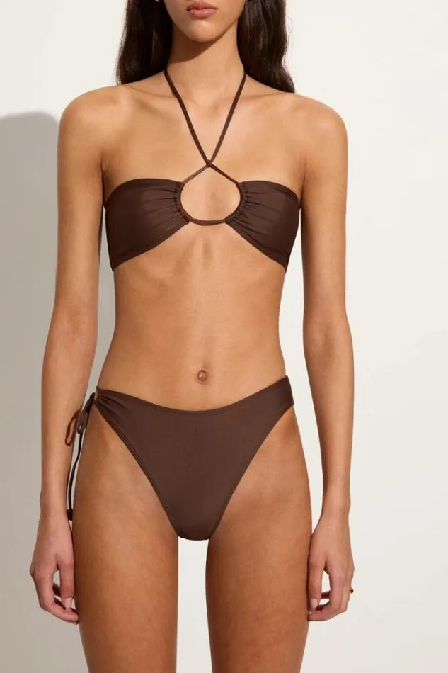 Women Faithfull The Brand Swim Sierra Bikini Top Coffee