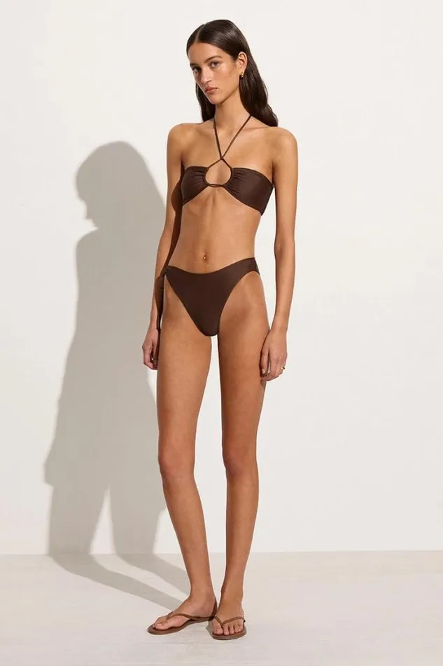 Women Faithfull The Brand Swim Sierra Bikini Top Coffee