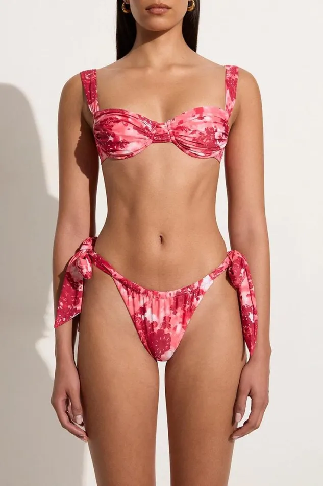 Women Faithfull The Brand Swim Sol Bikini Top Rosella Floral