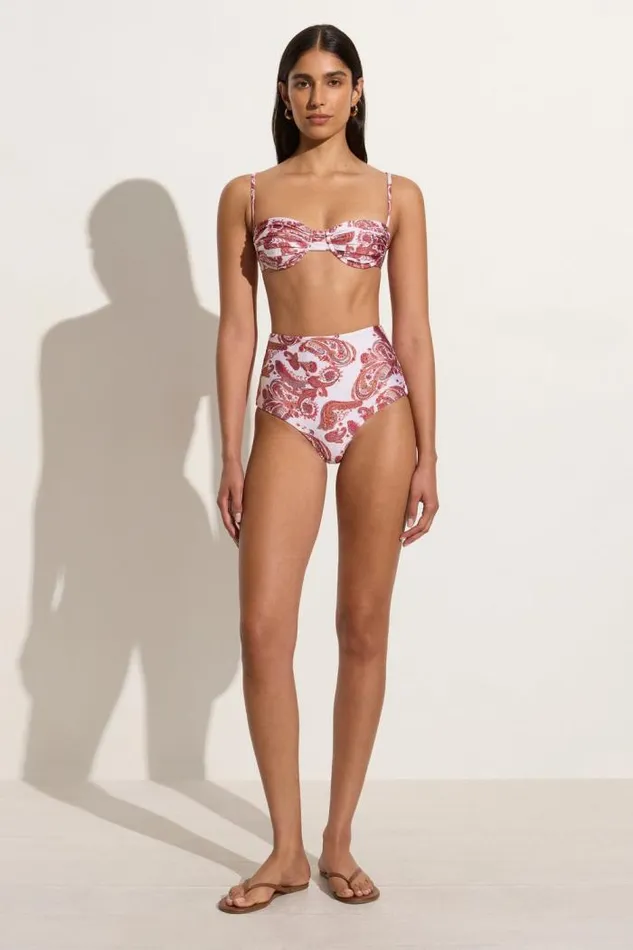 Women Faithfull The Brand Swim Stefania Bikini Top Alessia Paisley