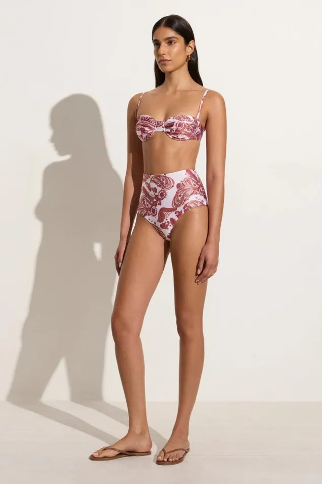 Women Faithfull The Brand Swim Stefania Bikini Top Alessia Paisley