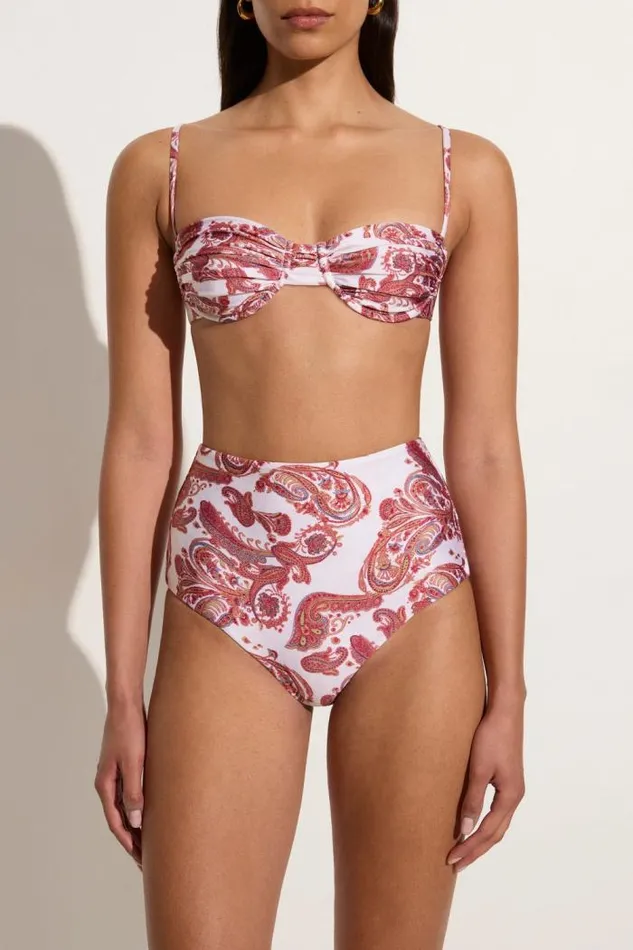 Women Faithfull The Brand Swim Stefania Bikini Top Alessia Paisley