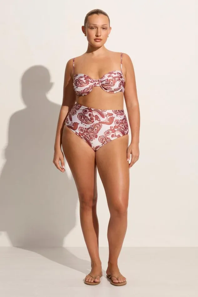 Women Faithfull The Brand Swim Stefania Bikini Top Alessia Paisley