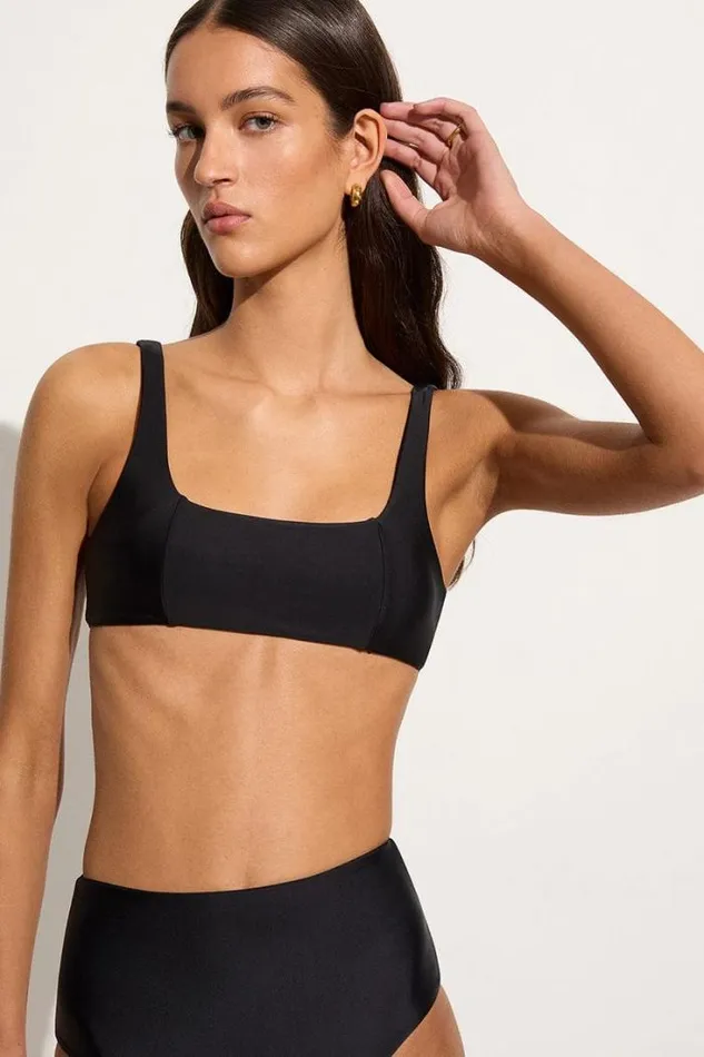 Women Faithfull The Brand Swim Zizi Bikini Top Black