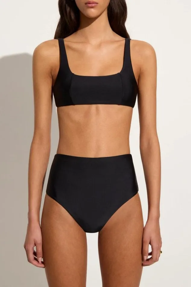Women Faithfull The Brand Swim Zizi Bikini Top Black