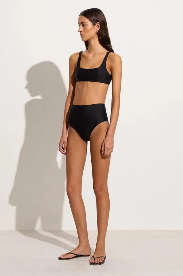 Women Faithfull The Brand Swim Zizi Bikini Top Black