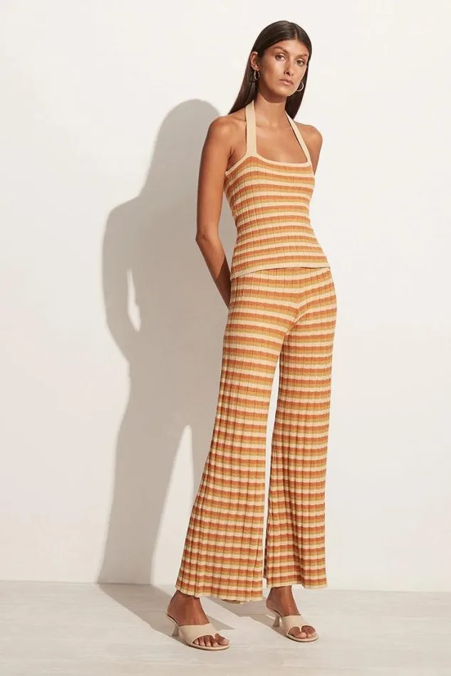 Women Faithfull The Brand Tops Alora Knit Tank Neutral Stripes Exclusive 8211 Final Sale