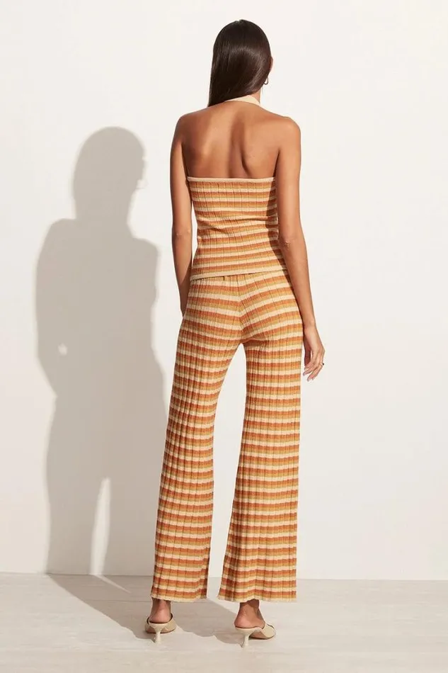 Women Faithfull The Brand Tops Alora Knit Tank Neutral Stripes Exclusive 8211 Final Sale