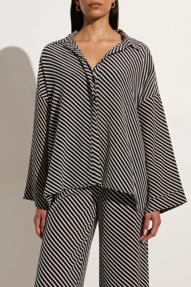 Women Faithfull The Brand Tops Amici Shirt Toscano Stripe Black
