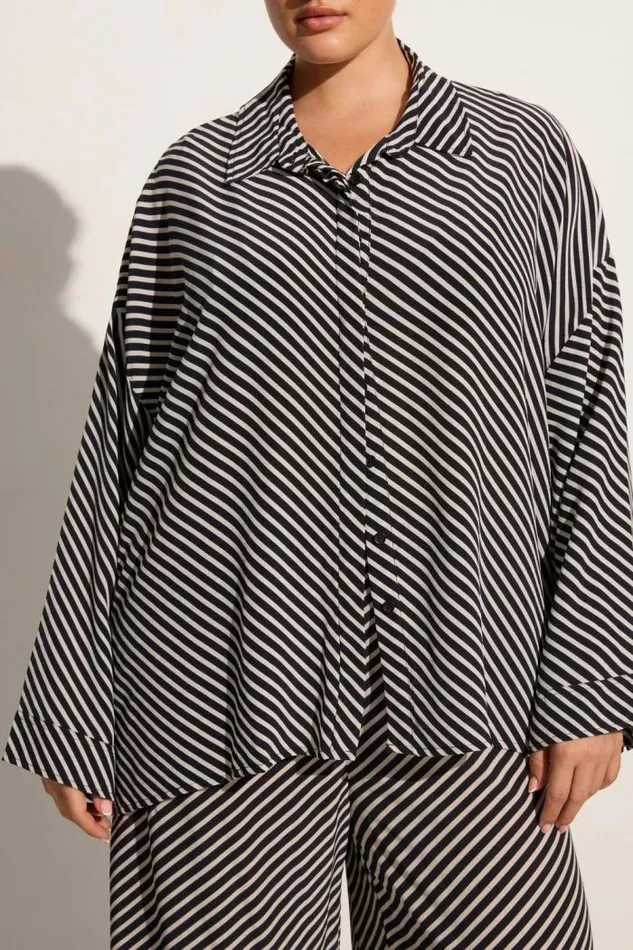 Women Faithfull The Brand Tops Amici Shirt Toscano Stripe Black