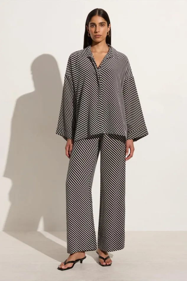 Women Faithfull The Brand Tops Amici Shirt Toscano Stripe Black