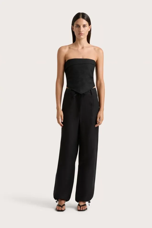 Women Faithfull The Brand Tops Antibes Strapless Top Black