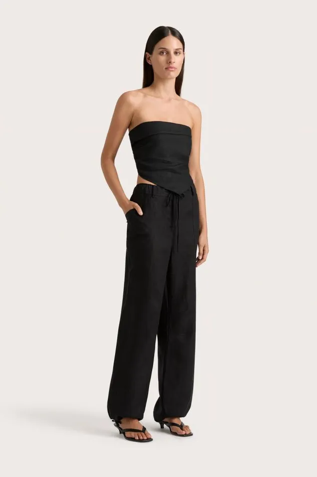 Women Faithfull The Brand Tops Antibes Strapless Top Black