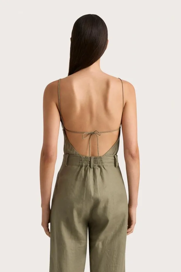 Women Faithfull The Brand Tops Antibes Top Khaki