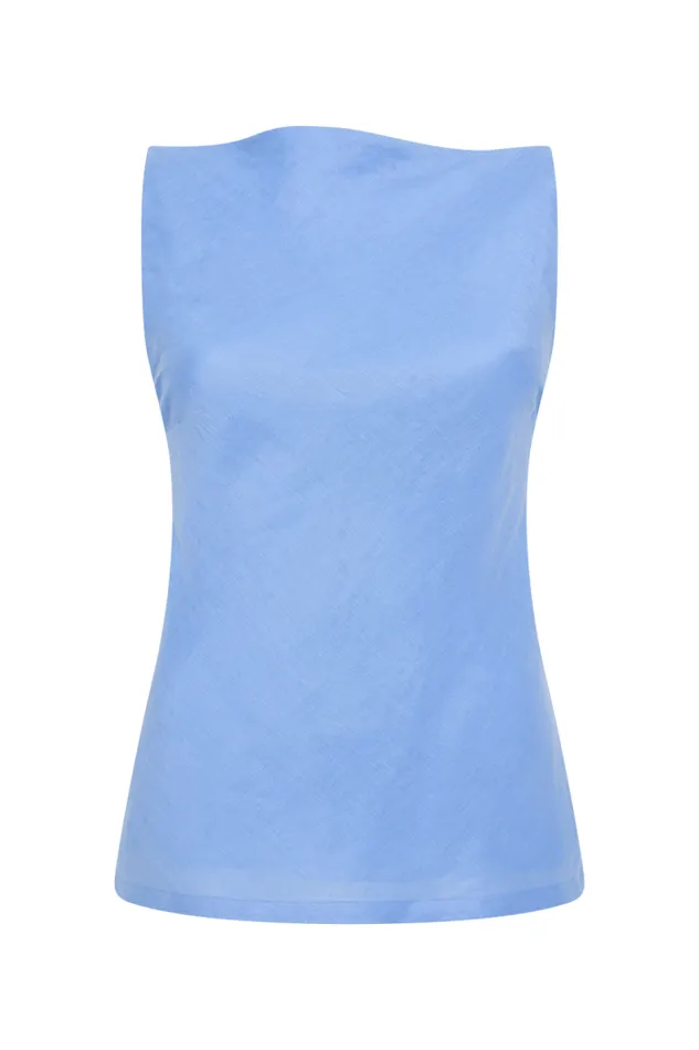 Women Faithfull The Brand Tops Antibes Top Mid Blue