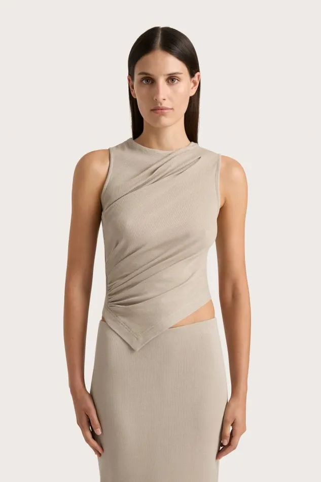 Women Faithfull The Brand Tops Loire Top Taupe