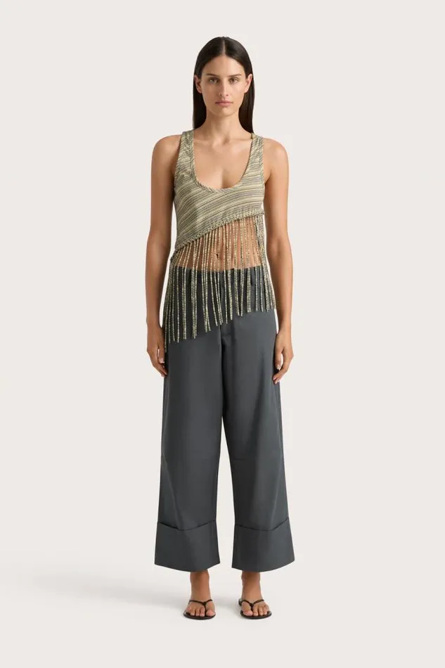Women Faithfull The Brand Tops Maceio Top Lemon Navy Stripe
